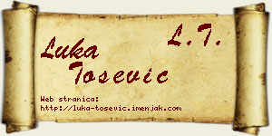 Luka Tošević vizit kartica